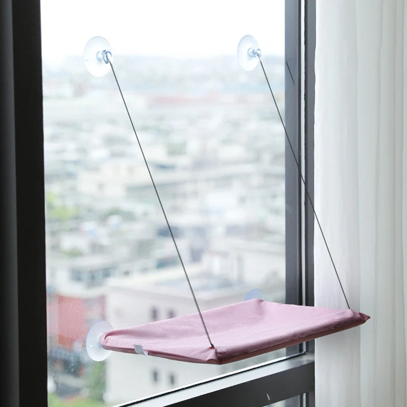 Pet Cat Hammock Aerial Hanging Cat Bed Cats Bed House Kitten Climbing Frame Sunny Window Seat Nest Bearing 20kg Pet Accessories