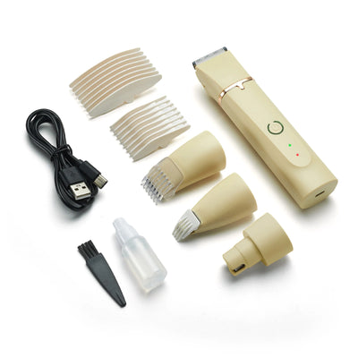 Professional 4-in-1 Electric Pet Grooming Tool Set Dog Hair Clippers USB Rechargeable Pets Haircut Trimmer Shaver Cats Supplies