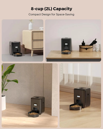 2L Pet Feeder Timing Smart Automatic Dog Pet Feeder For Cats Dog Button WIFI APP Intelligent Dry Food Dispenser Dog Bowl