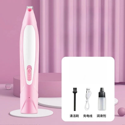 Professional Dog Grooming Clippers & LED Light LCD Display 18mm Wide Blade for Paw Trimming Low Noise Cordless Pet Hair Trimmer