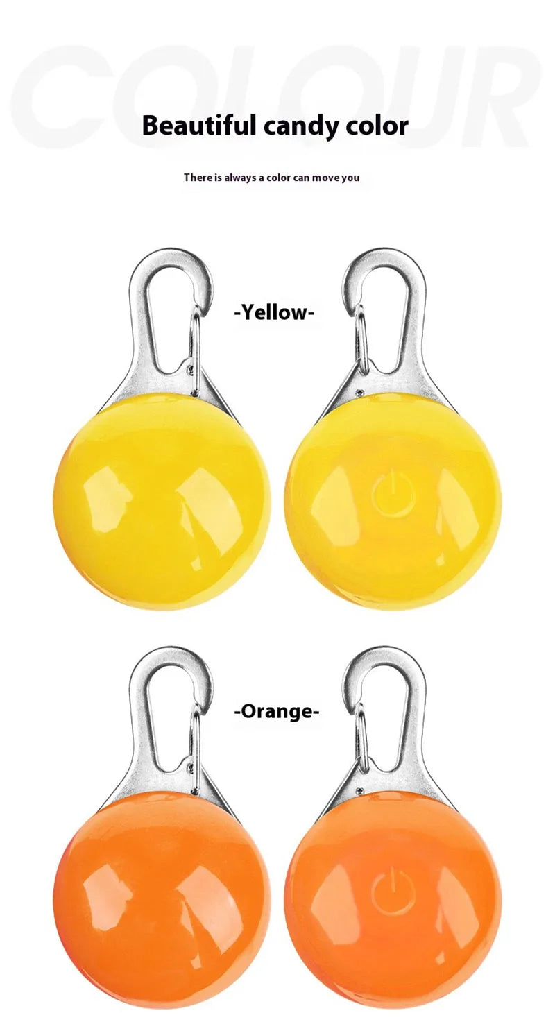 Led Luminous Dog Cat Collar Glowing Pendant Pet Leads Glow Accessories Bright Necklace Luminous Collar Night Safety Decoration