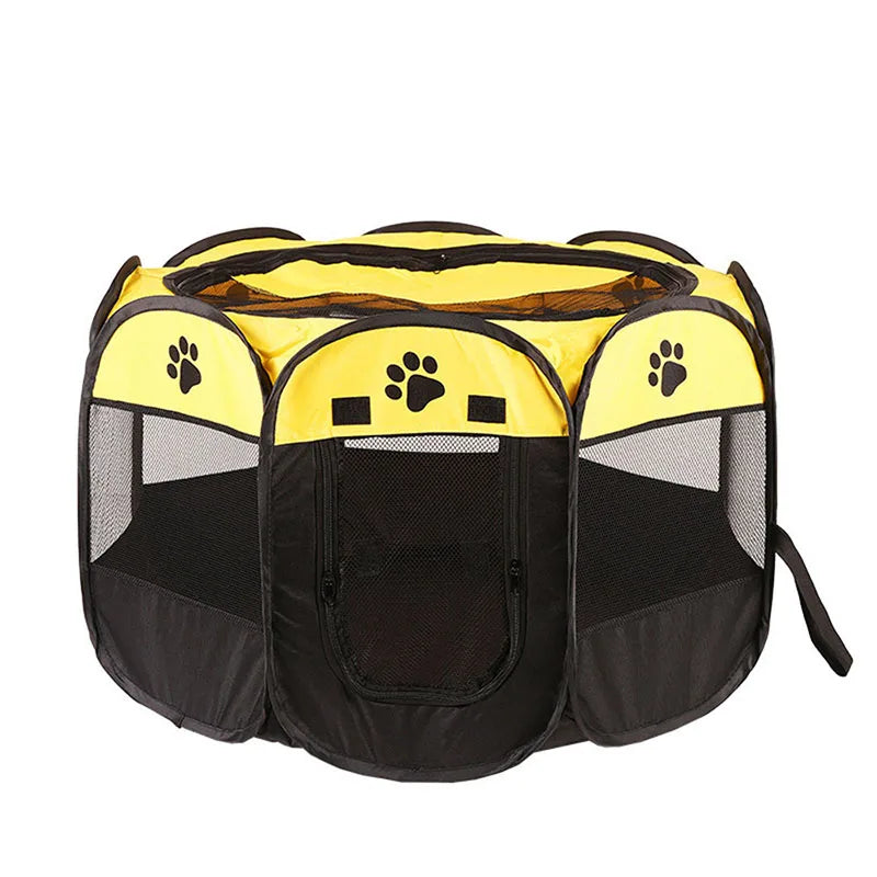 Cats and dogs delivery room pets octagonal cage breathable fence tent scratch-resistant Oxford cloth foldable cat and dog nest