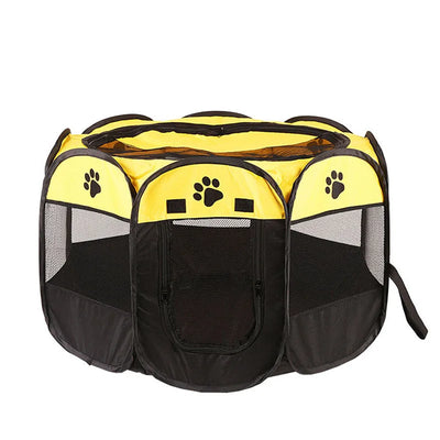 Cats and dogs delivery room pets octagonal cage breathable fence tent scratch-resistant Oxford cloth foldable cat and dog nest
